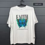 футболка біла оверсайз за принтом faith