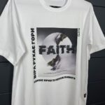 футболка оверсайз з написом faith, принт віра рухає гори