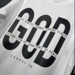 футболка біла оверсайз з написом God, принт