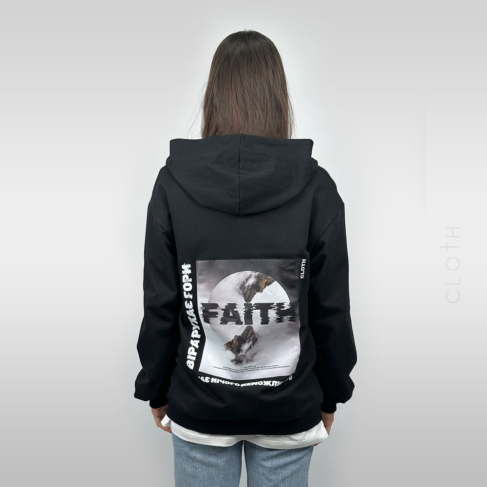 зіп худі двух нитка з принтом