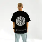 чорна футболка 2-х нитка з принтом Jesus