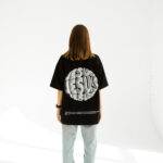 чорна футболка 2-х нитка з принтом Jesus