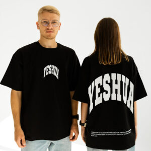 футболка чорна з принтом yeshua