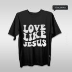 чорна футболка Love Like Jesus
