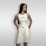 бежева майка з вишивкою blessed