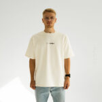 Беж футболка 2-х нитка з принтом Holy Spirit