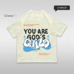 футболка бежева з принтом You are God's child