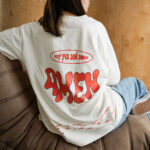 футболка бежева з принтом Amen