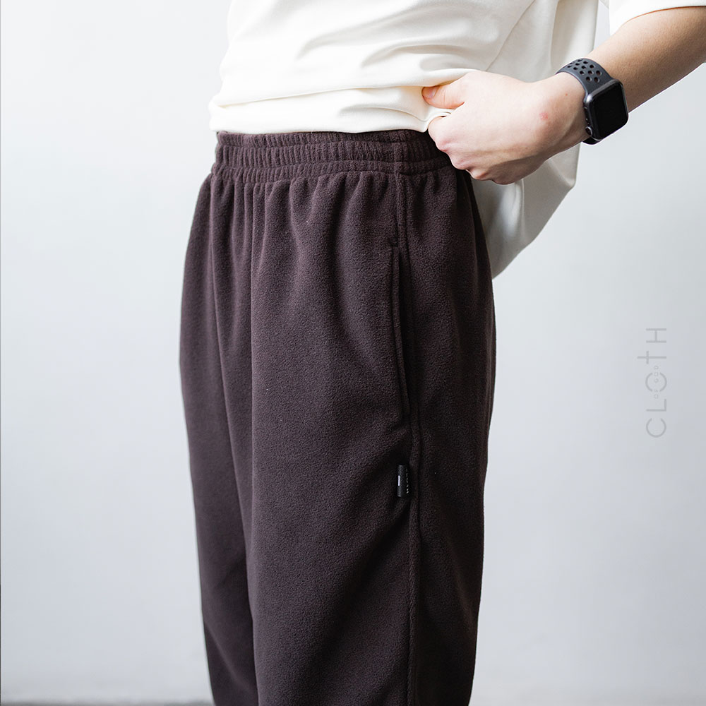 шоколадні Джогери на полар фліс від бренду Cloth