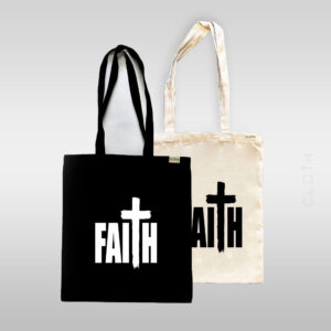 Еко сумка шопер з принтом Faith