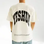 футболка бежева з принтом yeshua