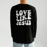 Лонгслів з принтом Love Like Jesus