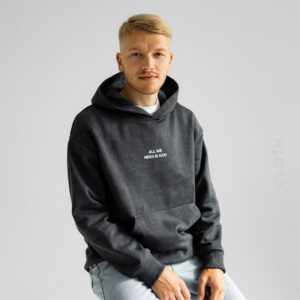 Худі варенка з написом All we need is God