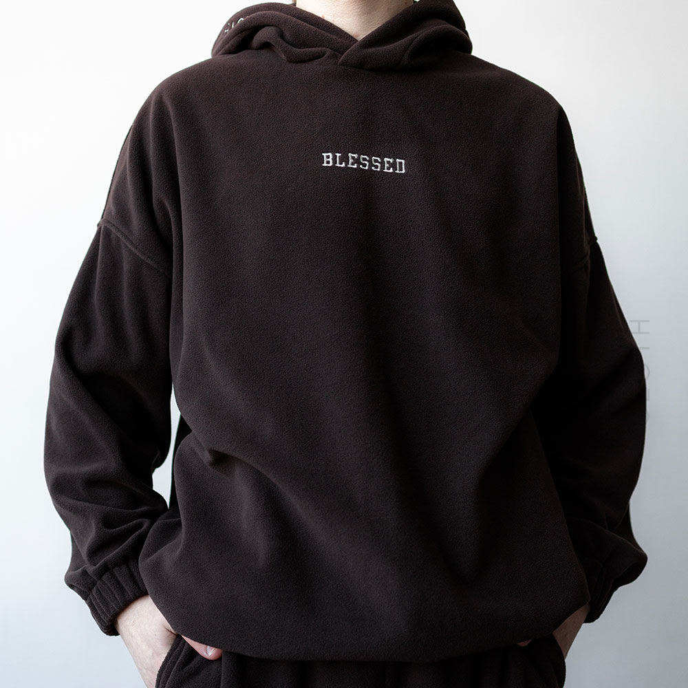 шоколадний Костюм полар фліс Blessed