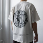 футболка беж з написов Jesus