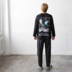 лонгслів чорний з принтом Holy Spirit