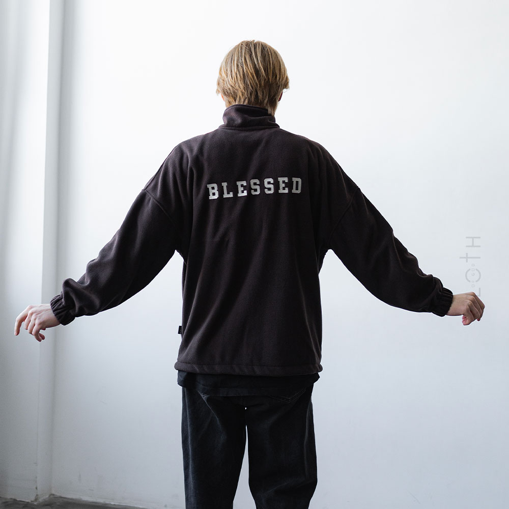 шоколадна зіп кофта полар фліс