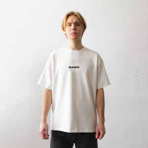 бежевая футболка blessed