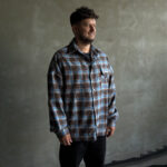 сорочка в клітинку чоловіча | жіноча (unisex) коричневий колір