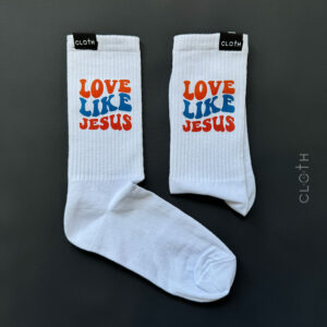 Шкарпетки білі Love Like Jesus