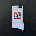 Шкарпетки білі Love Like Jesus